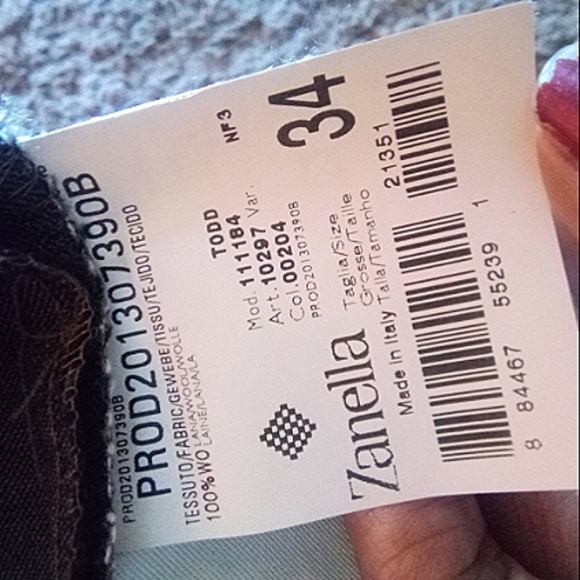 Italian Vitale Barbaris Canonico Wool Dress Pants M - Picture 7 of 9